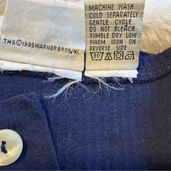 Warner Bros. Classic Looney Tunes Navy Shirt VTG - Picture 4 of 7